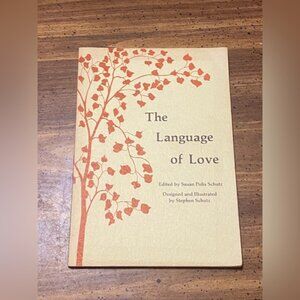 The Language of Love Book with Orange and Cream Cover